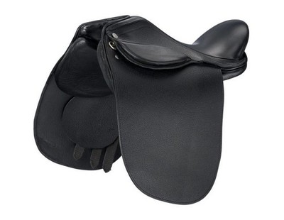 Equitare English Saddle Allegro Cutback Leather Deep Seat Black ES450