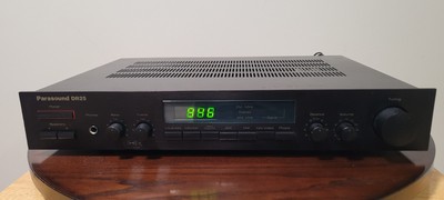 Parasound DR25 2 Channel Amplifier Receiver. Tested, Works (except AM/FM). Video