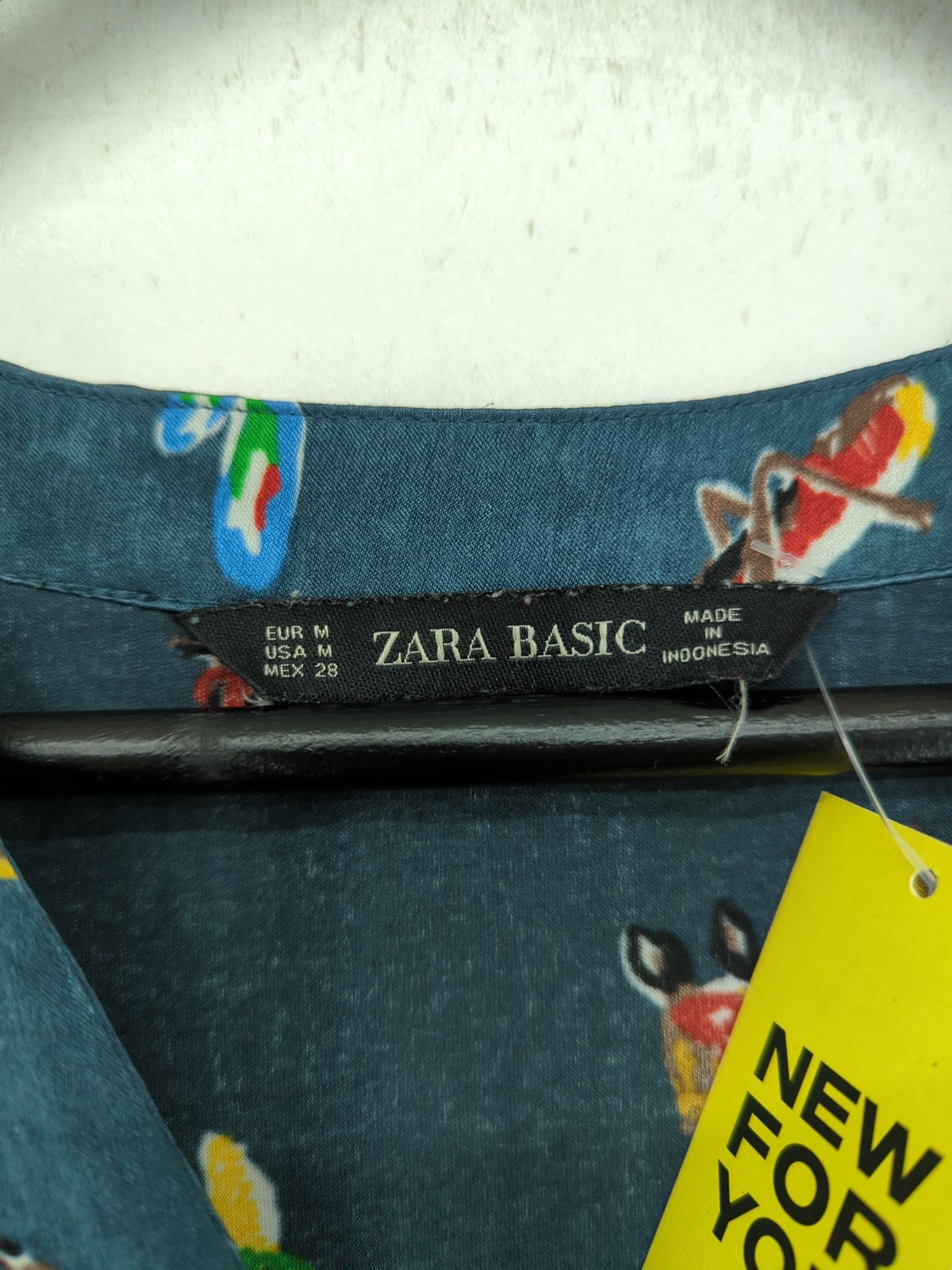 Zara Basic Women's Top M Blue 100% Polyester Basic - image 6