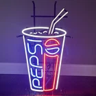 Vintage*1993*Pepsi Drink 28" X 15”*Neon Sign Light*WORKING *Bar*Made In USA