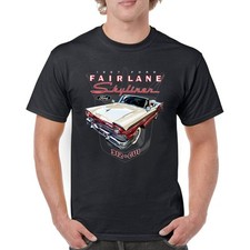 Ford Fairlane Skyliner Crest T-shirt 1957 Vintage Classic Fomoco Mens Tee