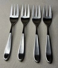 Set of 4 Retroneu Contour/Tivoli 18/10 Stainless Salad Forks 6 5/8" EUC