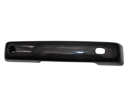 For 21-25 Ford Bronco Gloss Black Dry Carbon Fiber Door Handle Cover Trim 5 PCS - Picture 6 of 10