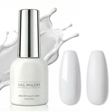 White Gel Nail Polish Nails Soak off UV LED Lamp Curing Long Gel Polish for All