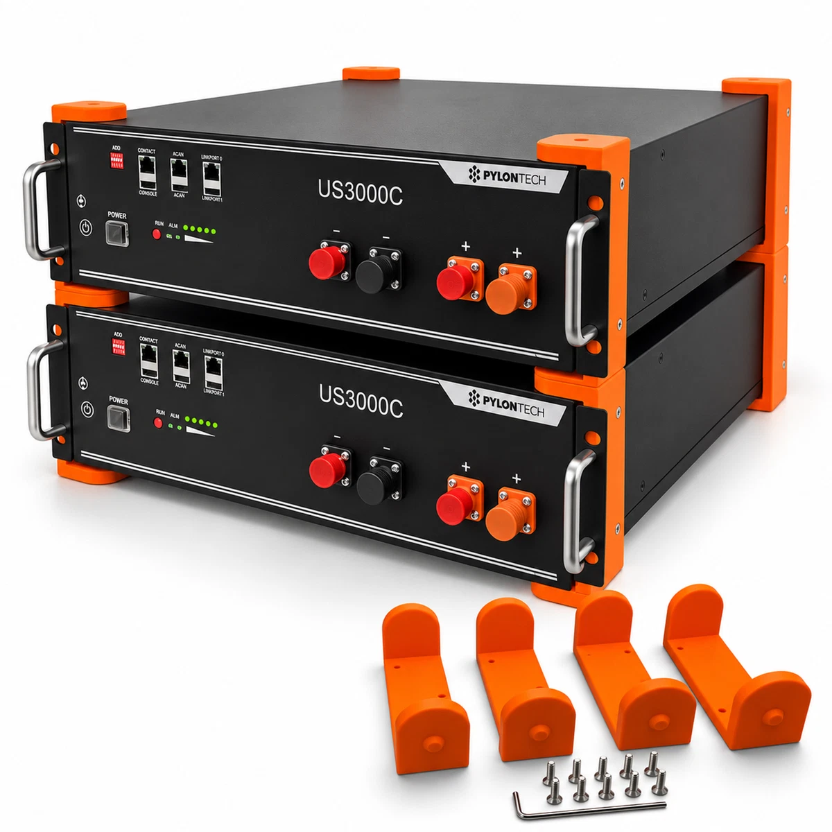 PLEXONE Stapelhalter für Pylontech US3000C US5000 oder Standfüße 4er-Set