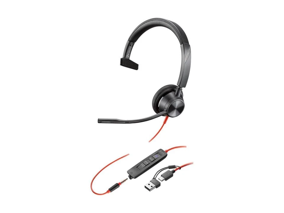 Poly Blackwire 3315 Headset - Microsoft Teams Certification - Mono - USB Type C, - Image 3 of 4