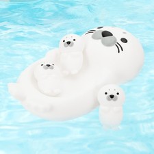 4Pcs Ocean Animal Bath Toy Fish Bath Tub Toy for Bathrooms Swimming Pool, Beige