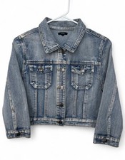 Women's Cropped Jean Jacket Size Medium New Without Tags