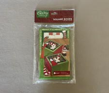 3 Pack Square Christmas Treat Boxes Each Box Is 4.5  X 4.5  X 3  , New In Package