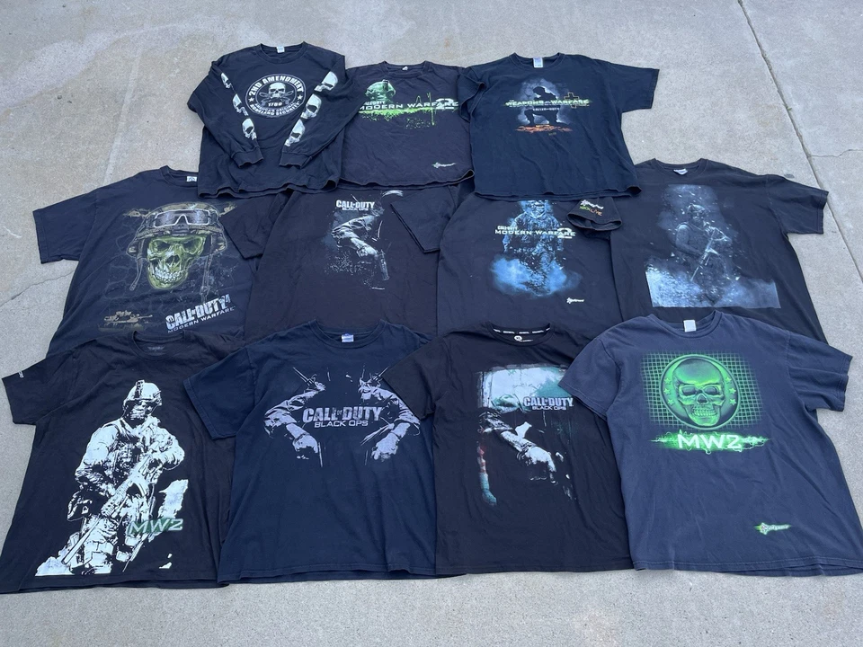 Lote De 11 Camisas De Guerra Modernas Call of Duty Años 2000 De Colección M-XXL Foto 2 de 4