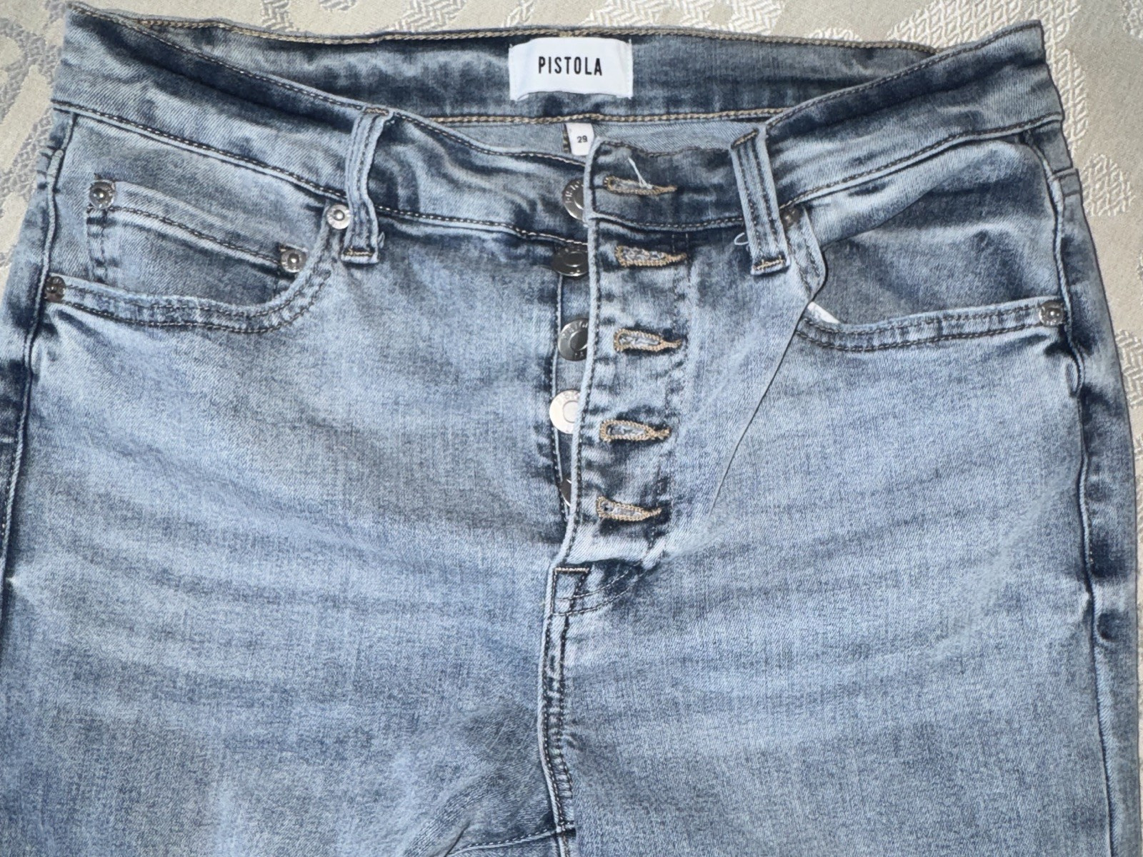 Pistola Women's Light Wash Button Fly High-Rise Skinny Jeans Size 29