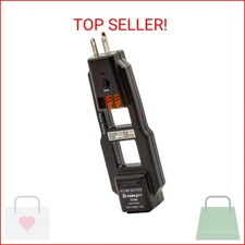 Triplett ET200 AC Line Splitter and GFCI Outlet/Receptacle Tester with 5 Visual 