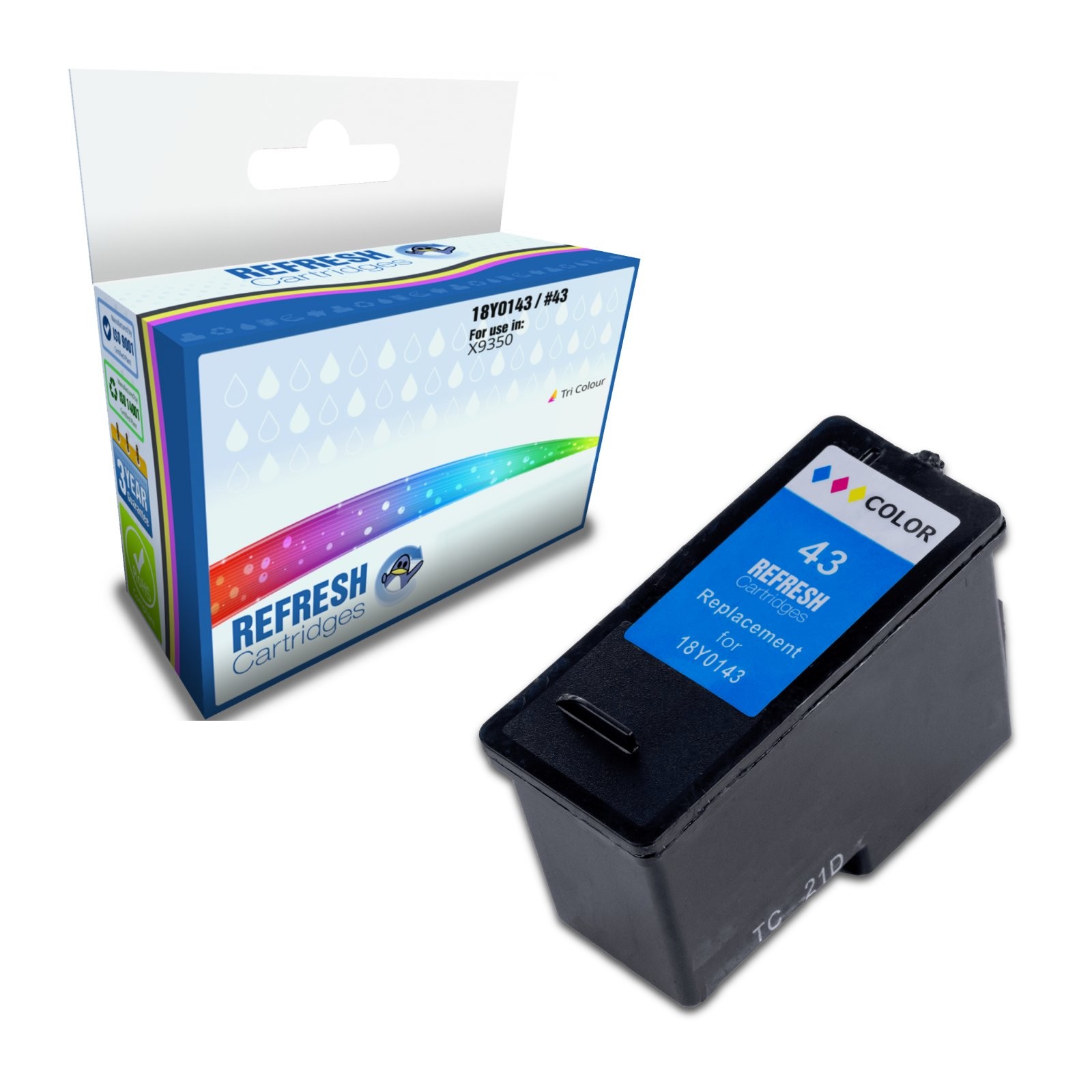 Refresh Cartridges Tri-Colour #43/18Y0143 Ink Compatible With Lexmark Printers