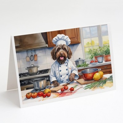 Caroline's Treasures Wirehaired Pointing Griffon The Chef Greeting Cards Pack 8