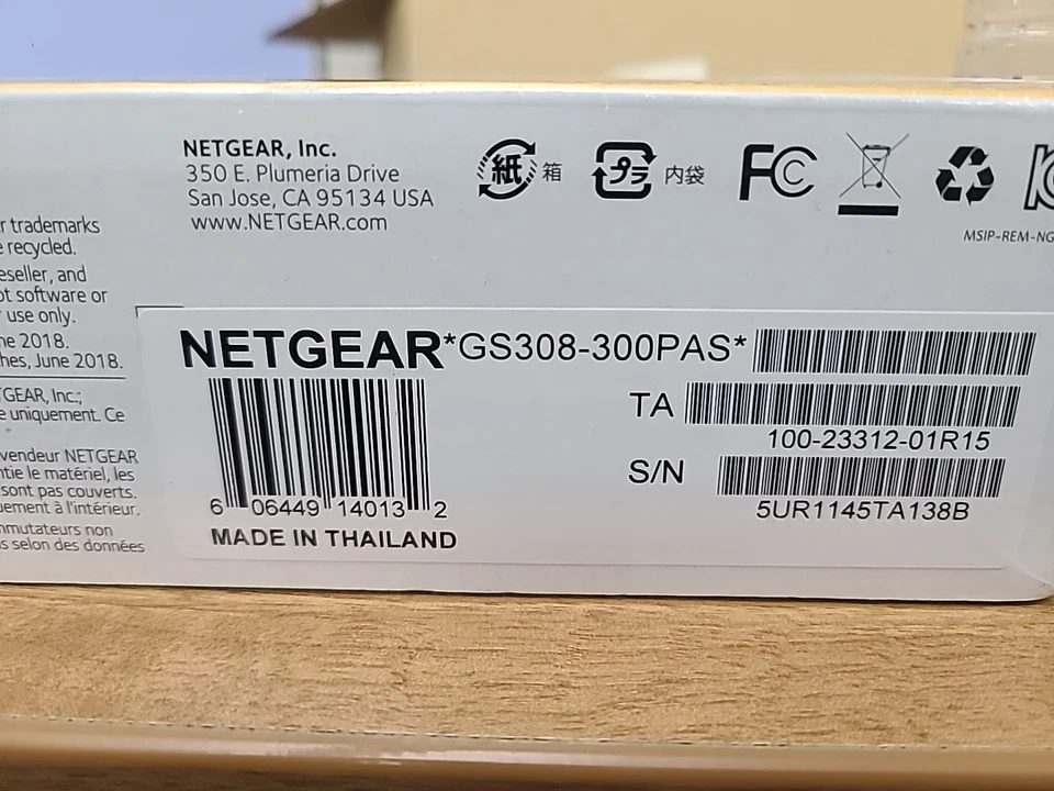 NETGEAR GS308-300PAS GS308 8 Gigabit Port Unmanaged Ethernet Switch - Image 4 of 4