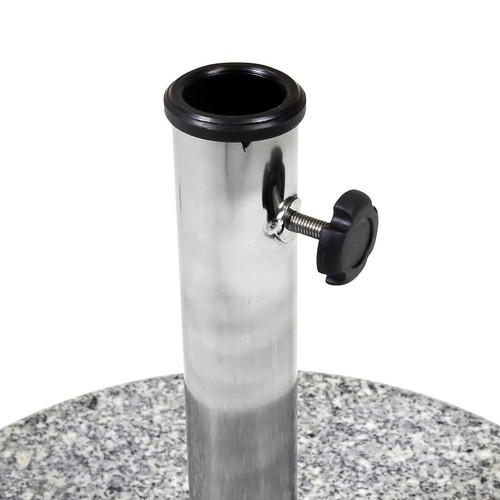 Charles Bentley 15Kg Round Granite Parasol Base Stone Umbrella Stand - Picture 5 of 7
