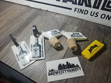 Jim Beam 8th Annual Convention Plastic Luggage Tag, Lighter  & Bottle Toppers