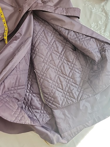 Gabardina British Mist para mujer talla 16 larga con botones delanteros chaqueta con cinturón - Imagen 15 de 17
