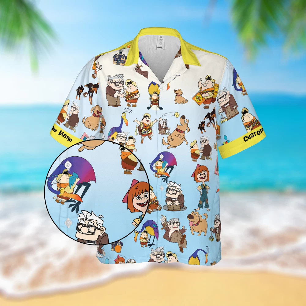 Disney Up Hawaiian Shirt Button Down Shirt