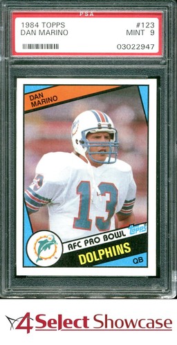 1984 TOPPS #123 DAN MARINO RC DOLPHINS HOF PSA 9
