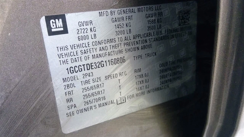 Eje trasero 3,6 L 3,42 relación Opt GU6 se adapta a 15-20 CANYON 1708808 Foto 4 de 4