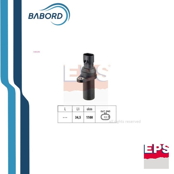 EPS 1.953.378 Kurbelwellen Sensor Fiat Punto Lancia Ypsilon 1.1 1.2 1.4-image
