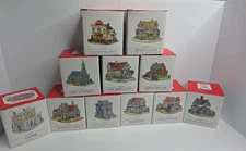 Liberty Falls Americana Lot of 11 Buildings Village Houses Shops Churches AF Set
