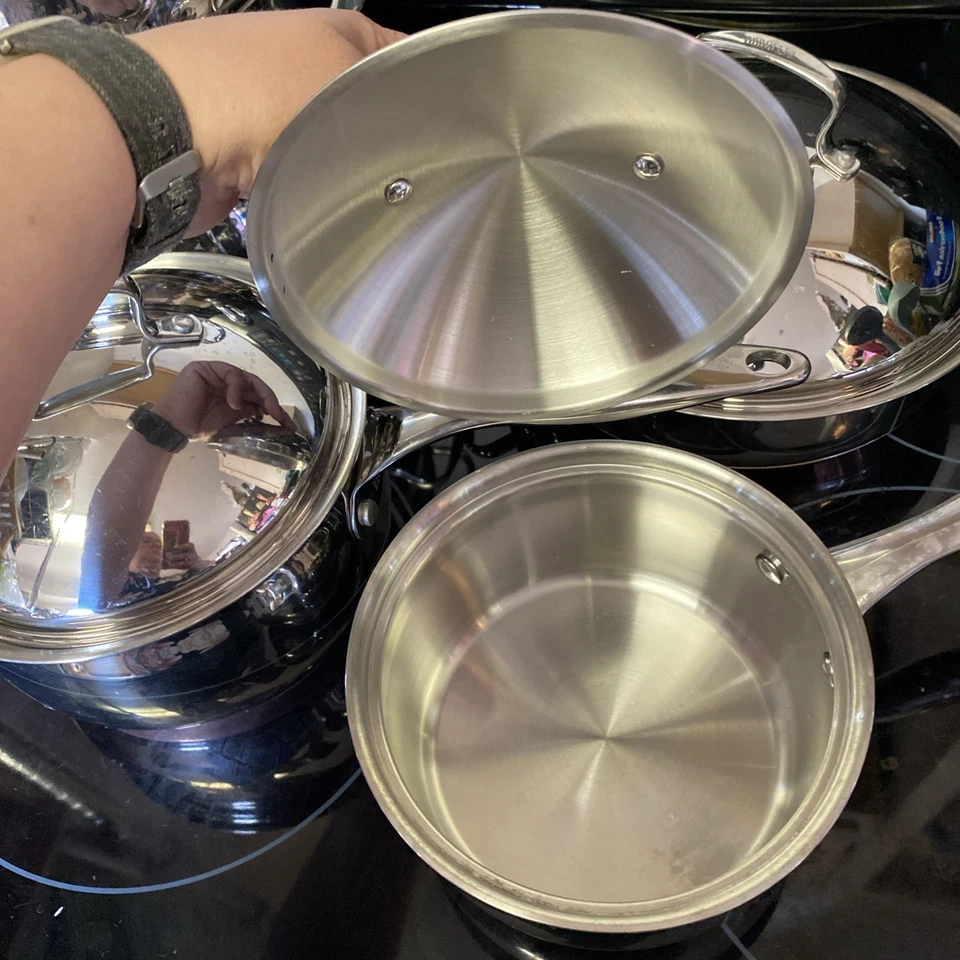 Ollas y Sartenes Belgique 10 Piezas Buen Estado Fondo Cobre Pesado Foto 3 de 4