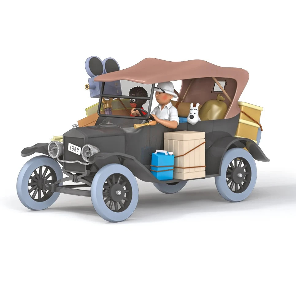 Voiture de Tintin Ford T la nostalgie de l'album au Congo en modèle réduit