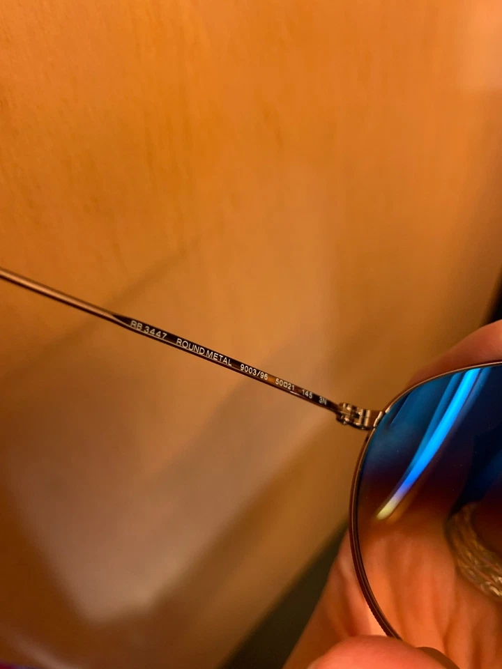 Ray-Ban RB3447 Round Metal  Occhiali da Sole - Polarizzati marrone, foto 4 di 4