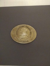 North American Hunting Club Life Member Brass Belt Buckle. Is 4" X 3" . E