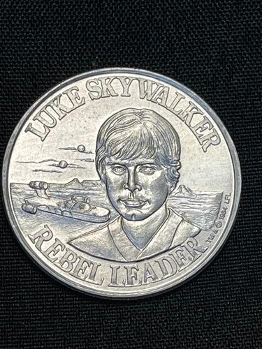 STAR WARS POTF 1984 - LUKE SKYWALKER - REBEL LEADER - COLLECTOR COIN- ORIGINAL