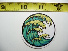 BEAUTIFUL JAPAN JAPANESE WAVES SMALL STICKER DECAL TROPIC SCENE VACATION TRIP