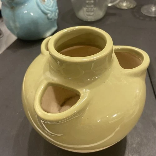 Stone Ware Pottery Strawberry Pot   Green PL