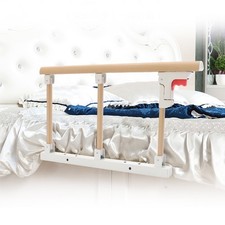 Folding Bed Rails For Elderly Medical Hospital Side Wooden Adults Guard Rail