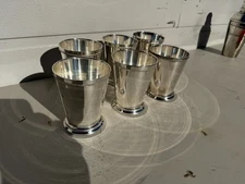 Six silver plate Mint Julep Cups