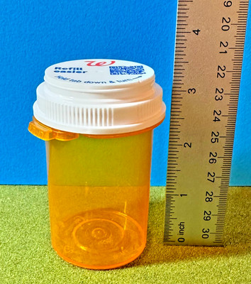 Polystyrene Plastic Jar, 1-7/8'' Diameter, 2-3/4'' Height, Locking Cap, #21426