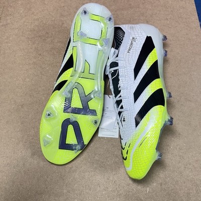 New adidas Predator Elite FG Cloud White Black Lucid Lemon JI1082 Men's 11.5