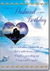 Husband Birthday card Scenic Beach Design  Sentimental