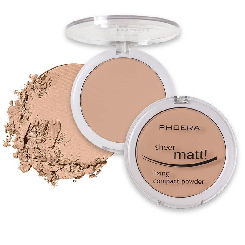 2 Pack PHOERA Matte Face Powder, Control Oil 1 Ounce (Pack of 1), 203- Nude 
