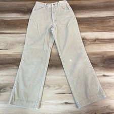 Vintage Montgomery Ward Corduroy Pants Beige Wide Leg High Rise Womens Size 9