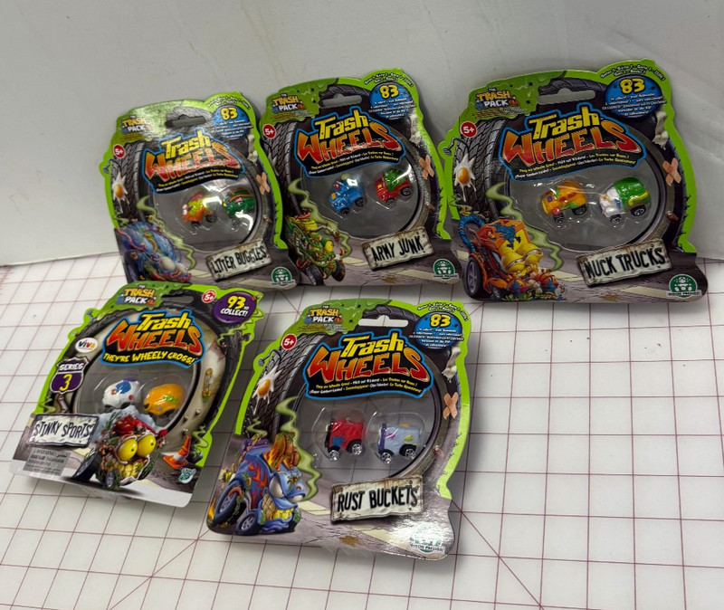 Lot of 5 Trash Wheels 2 Packs with 10 Cars Brand New Moose Toys
