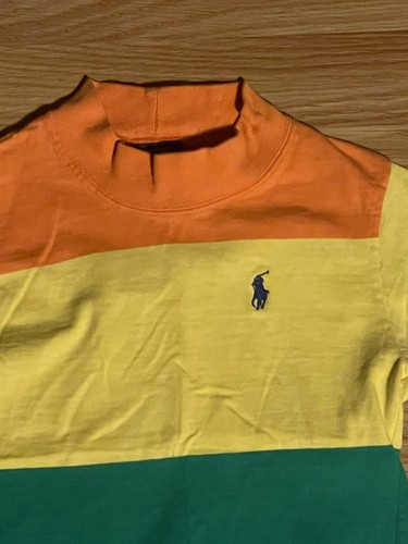 VTG Polo Ralph Lauren Shirt Boys Sz 5 Striped Long Sleeve Mock Neck USA - Picture 5 of 7