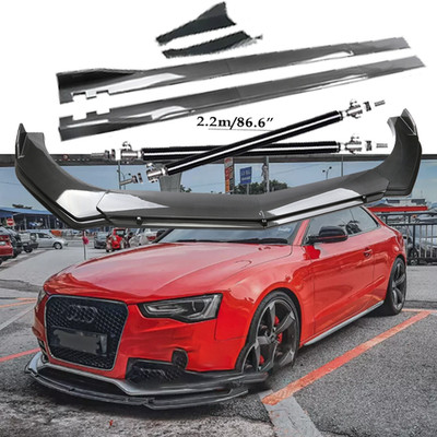 Carbon Fiber Front Bumper Lip Spoiler Side Skirt Body Kits For Audi A5 A6 A7 A8