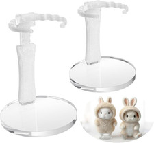 Adjustable Doll Stand for Sitting  Standing Positions - Premium Acrylic Base Di