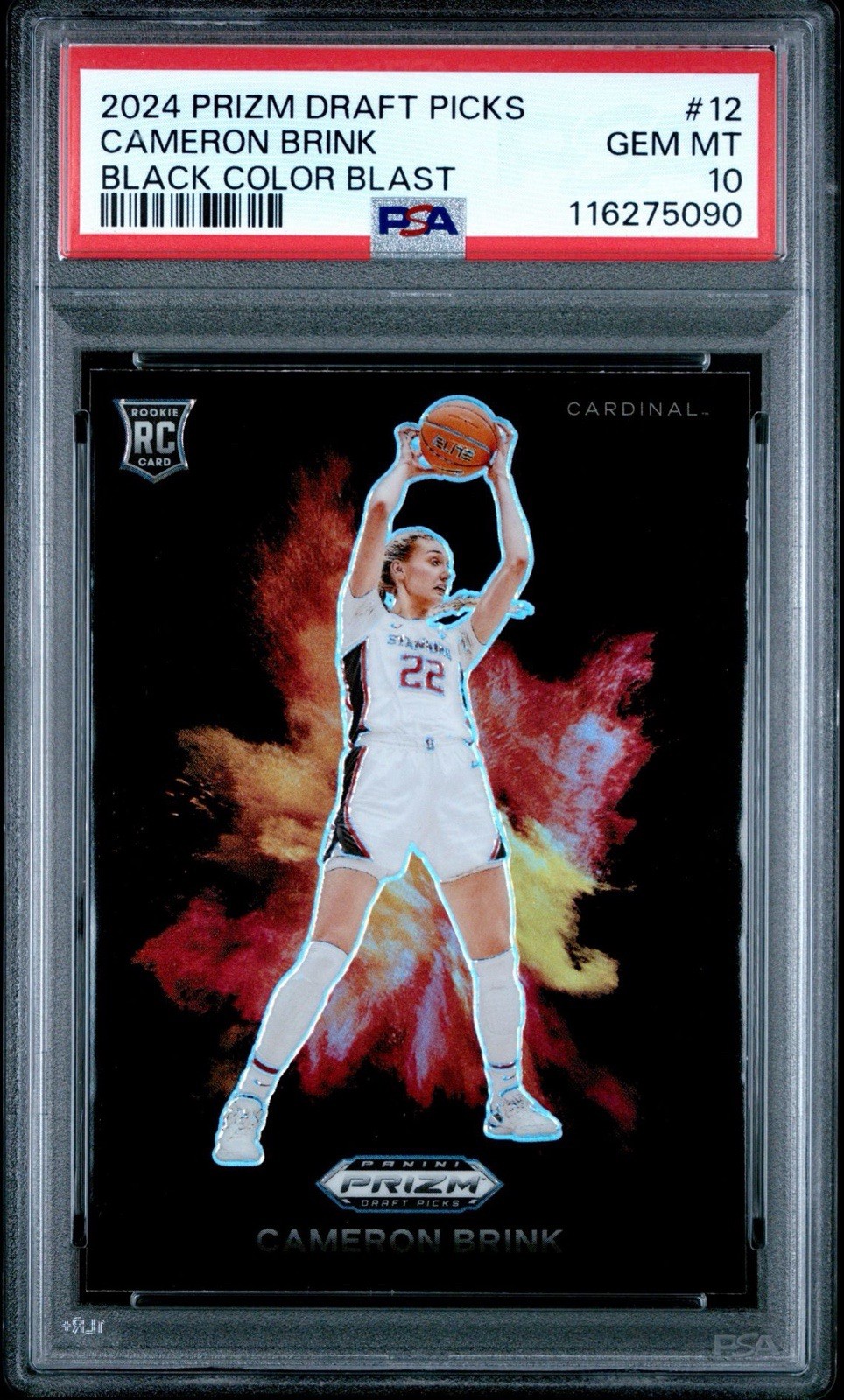 PSA 10 2024 Prizm Draft Picks Black Color Blast Cameron Brink Cardinals/Sparks
