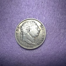 1816 George III Sixpence In Silver. Fine Condition.
