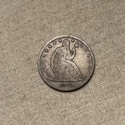 1877-CC Seated Liberty Half Dollar 50c Nice 90% Silver Coin! Ships free!