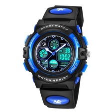 Kids Watch for Boys and Girls Ages 5-15, Analog Digital Waterproof with Alarm C