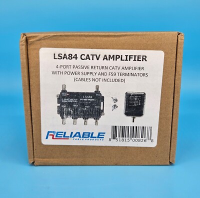 4-Port Cable TV Antenna Internet Digital Signal Amplifier Booster LSA84 CATV
